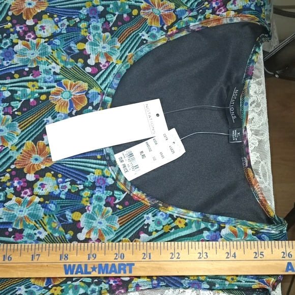 NWT Notations Floral Sleeveless Ruffled Layered Top Women's Size XL - Picture 16 of 16